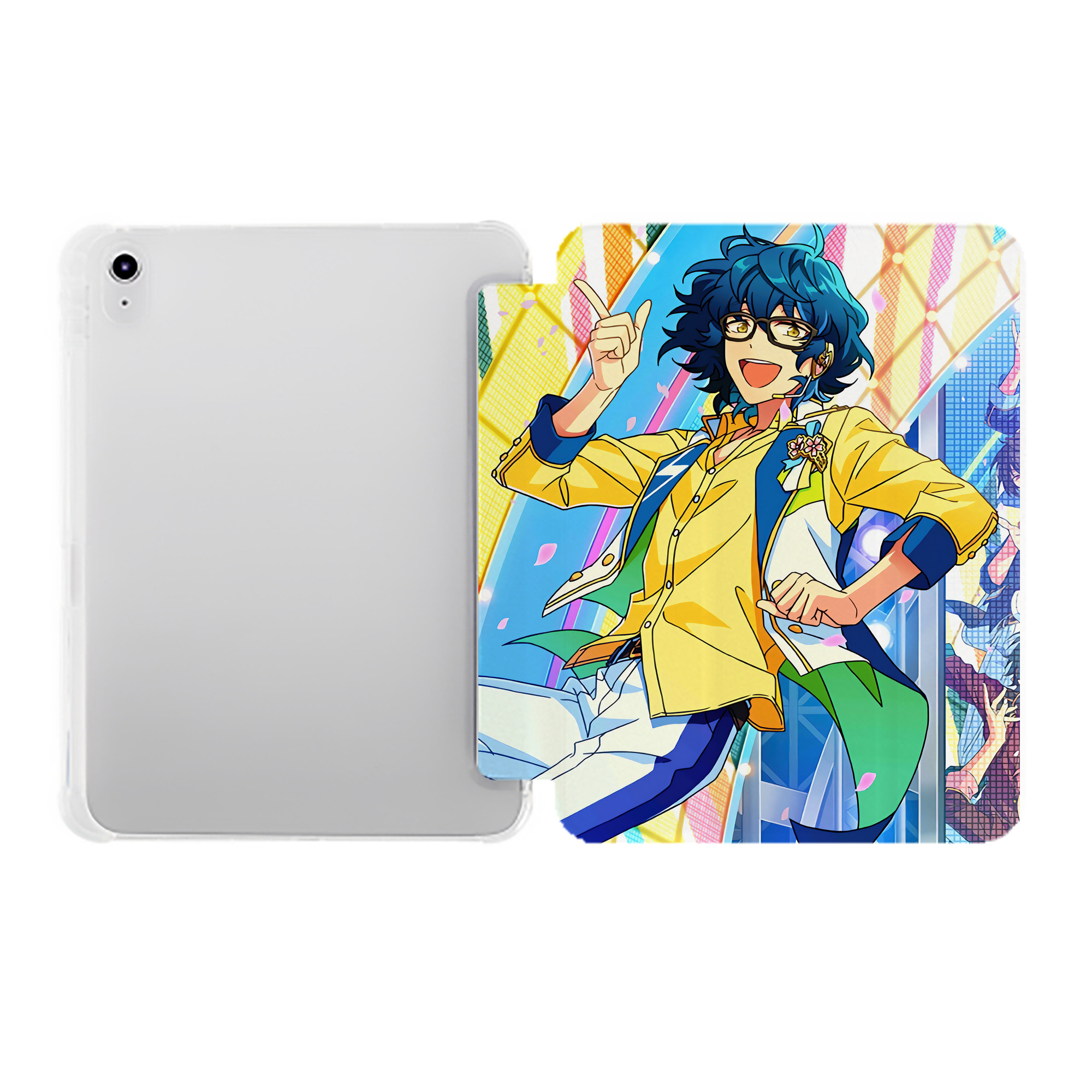 （画像用） あんさんぶるスターズ! Ensemble Stars IPad ケース ペン収納付き 三つ折りスタンド PUレザー×シリコン 対応機種9.5/10.5/10.9インチ